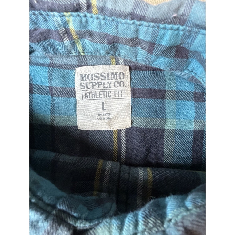 Mossimo Supply Co Mens Flannel Shirt XL Plaid Athletic Fit Long Sleeve - Picture 2 of 3